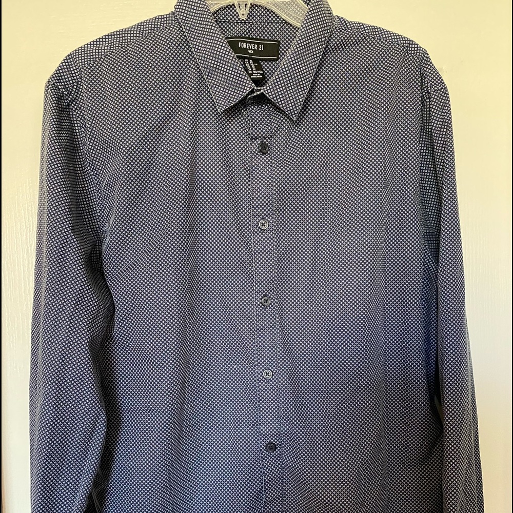 Long Sleeve Blue Forever 21 Mens - Picture 2 of 5